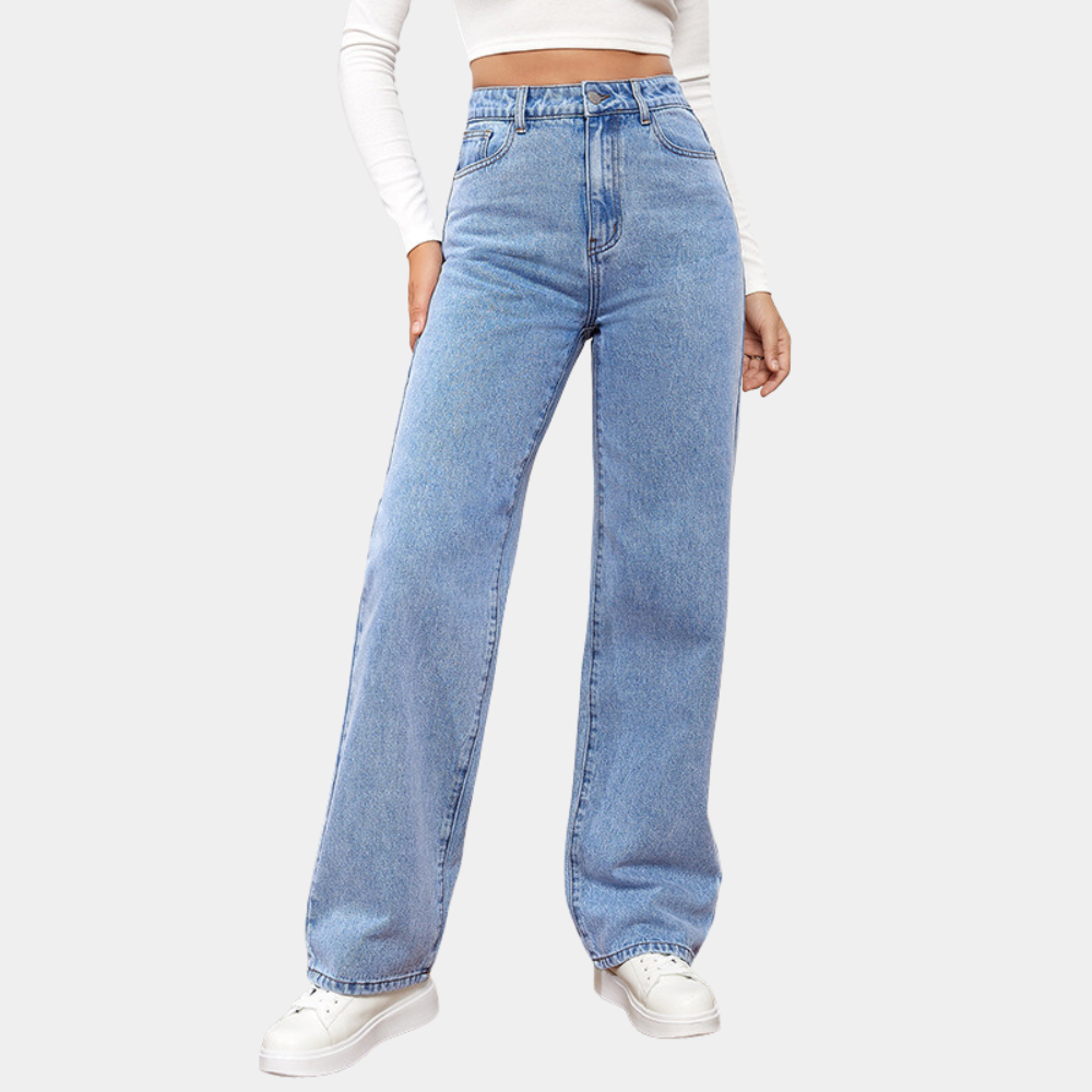 Dames Zomer Jeans | Hoog, Wijduitlopend
