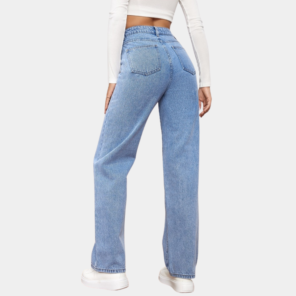 Dames Zomer Jeans | Hoog, Wijduitlopend