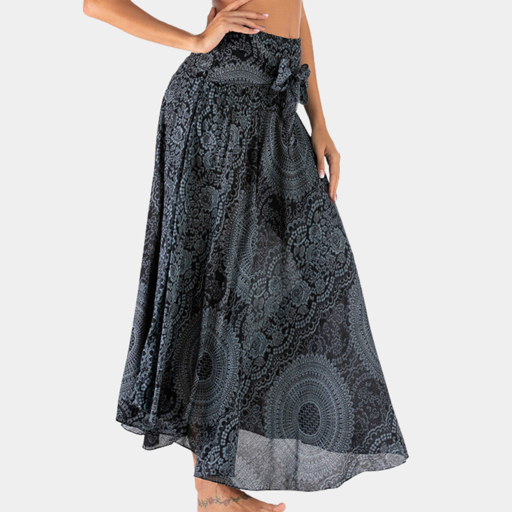 Dames Boho Zomer Rok | Lang, Met Striksluiting