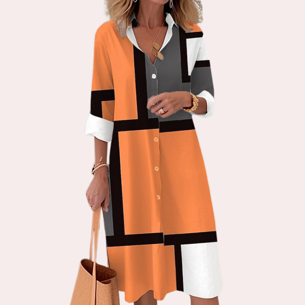 Dames Zomer Jurk | Geometrisch, Langemouw