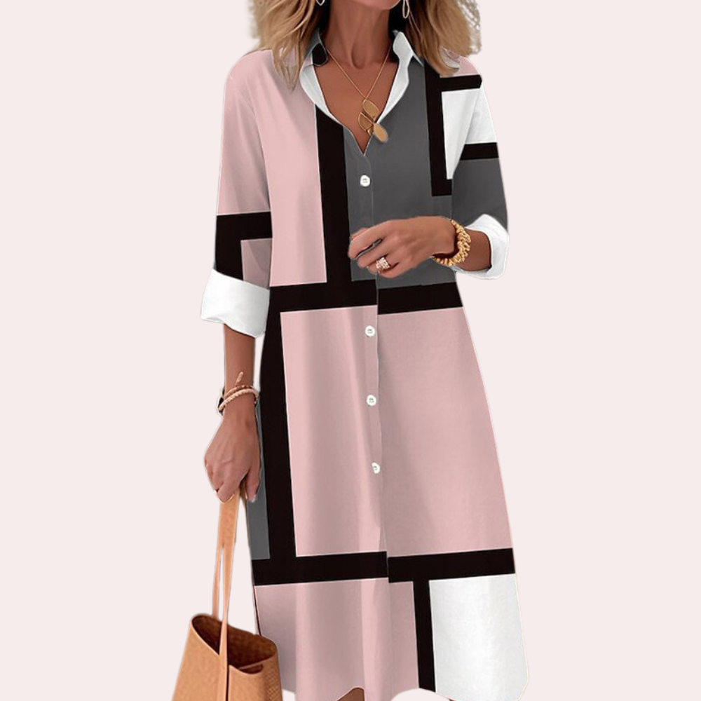 Dames Zomer Jurk | Geometrisch, Langemouw