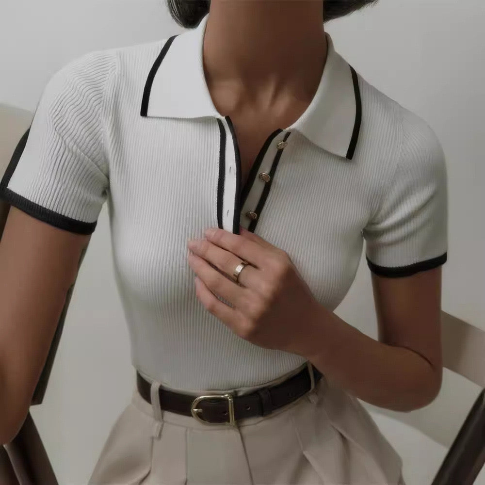 Dames Zomer Poloshirt | Kurzarm, Getailleerd