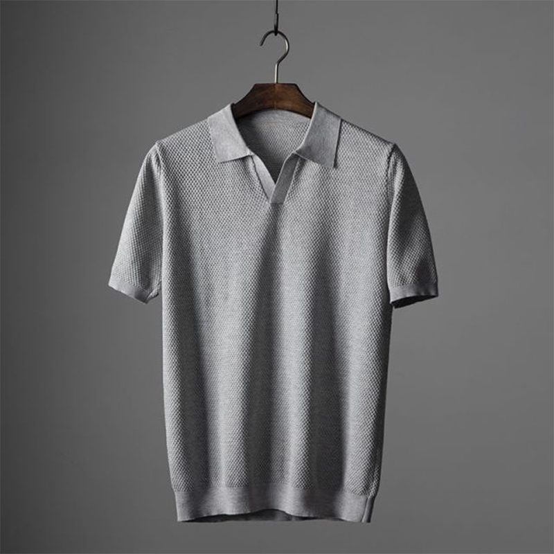 Heren Gebreid T-shirt | Korte Mouwen