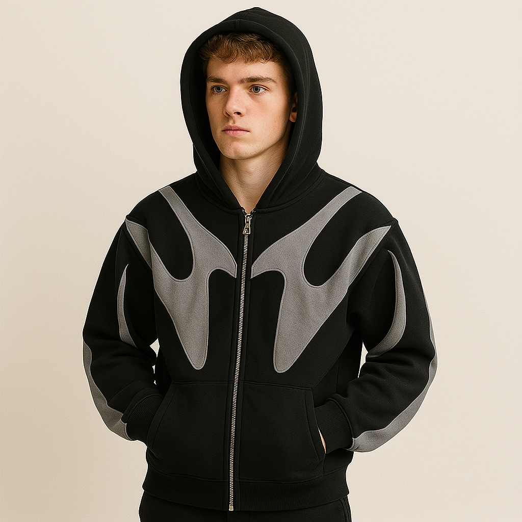 Heren Grafische Hoodie Lente | Ritssluiting, Kap