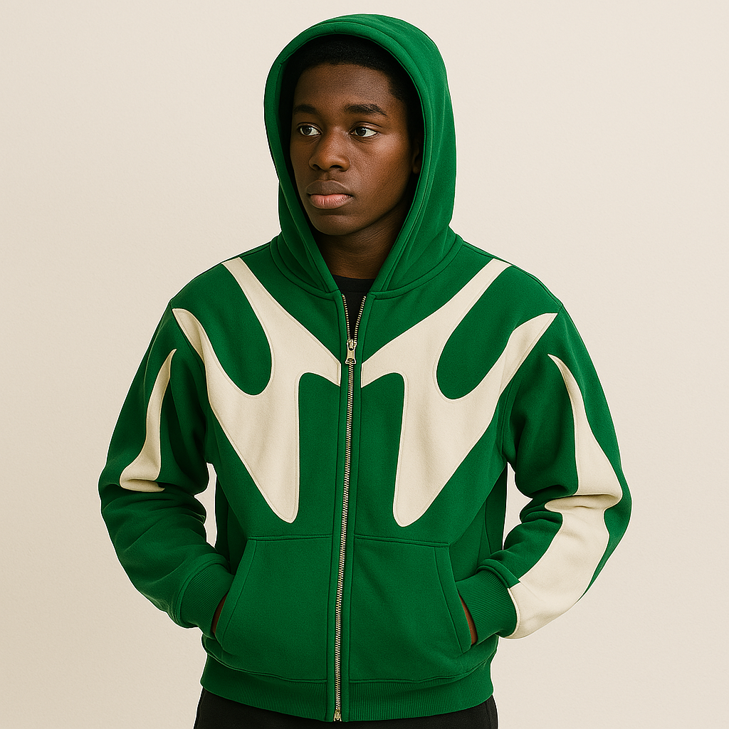 Heren Grafische Hoodie Lente | Ritssluiting, Kap