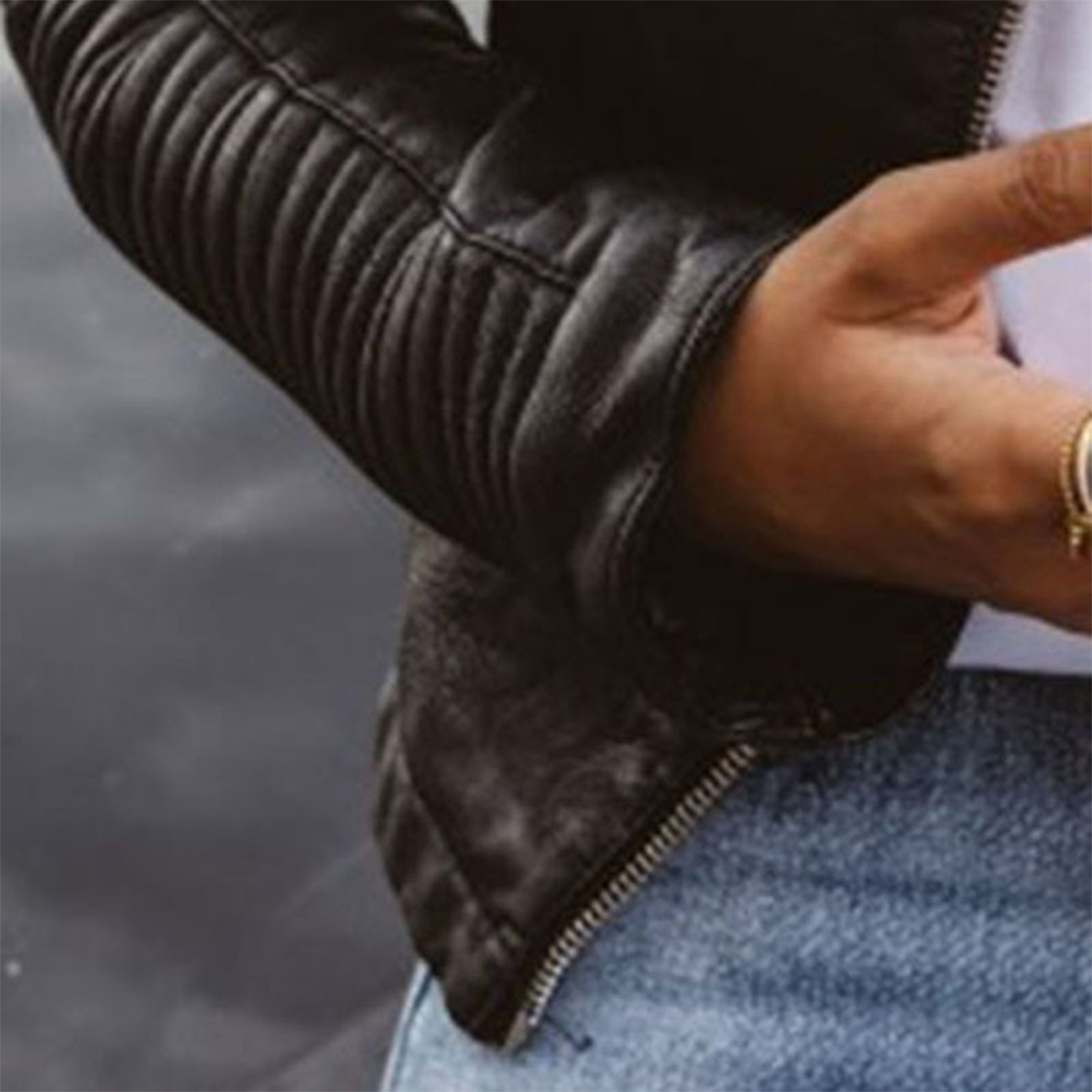 Dames Herfst Jas | Kort, Met Ritsdetails