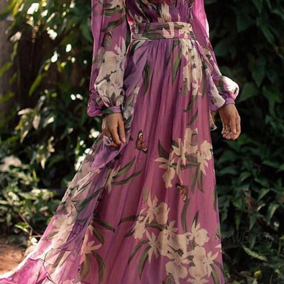 Dames Elegante zomerjurk met bloemenprint | Maxi