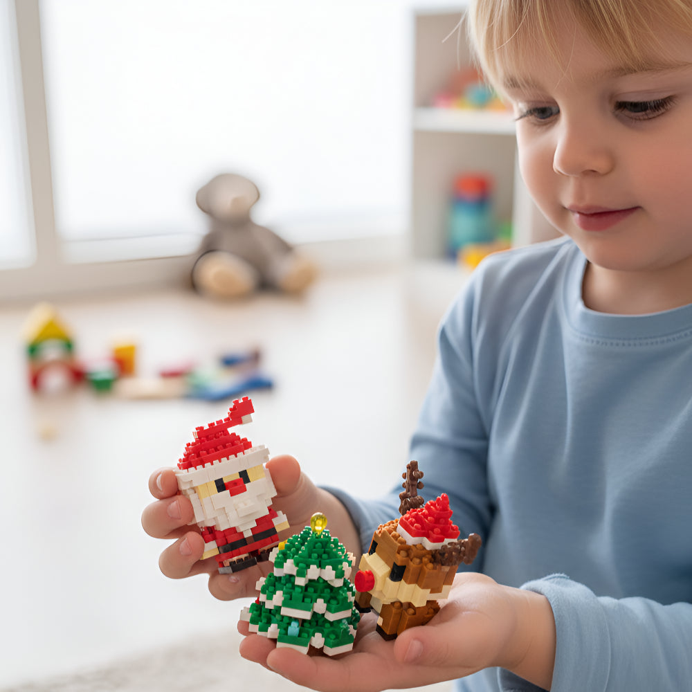 Bouwstenen Kerstfiguren Set voor Kinderen en Gezin Decoratie