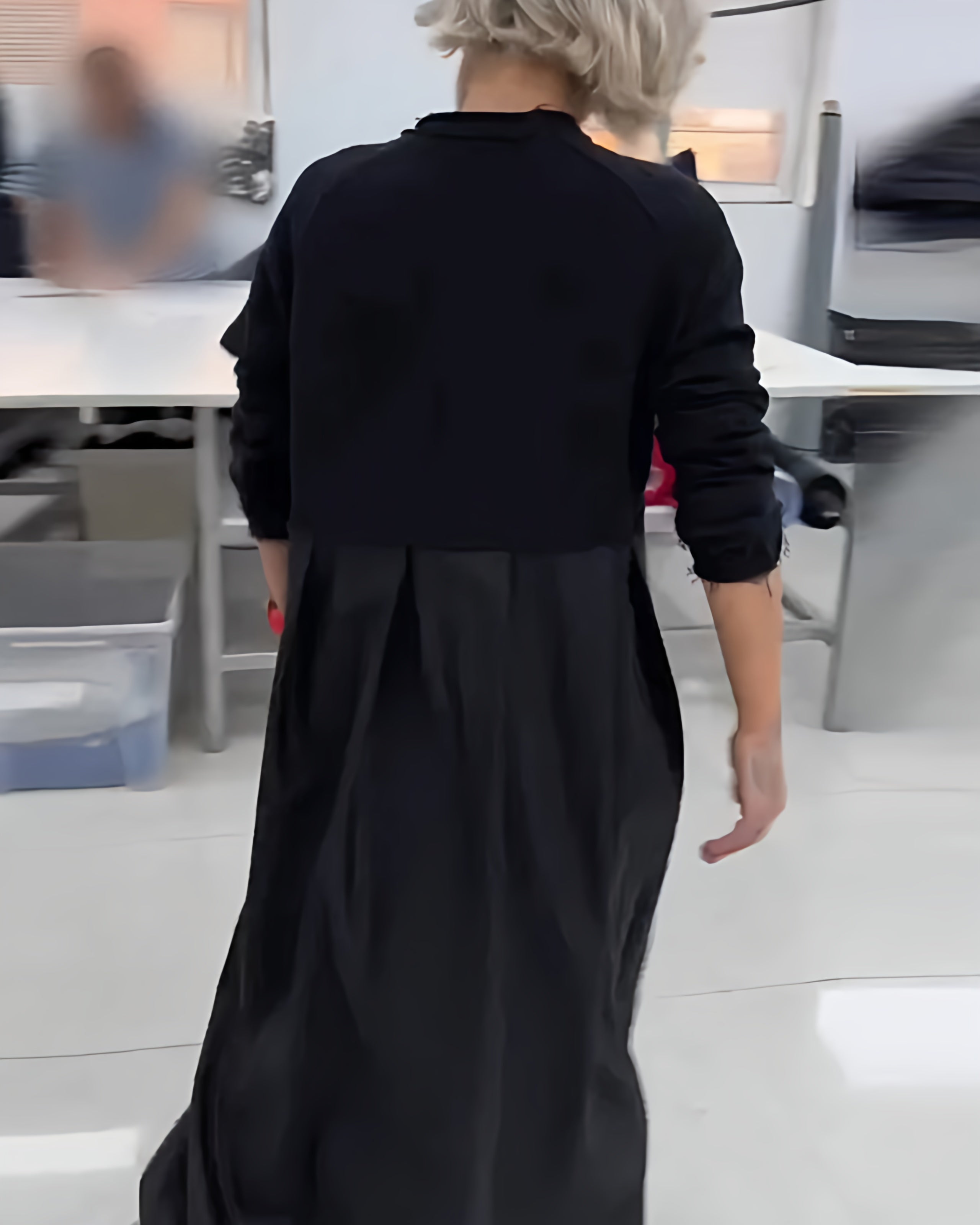 Abito estivo lungo a manica lunga da donna | Abito casual a linea A maxi