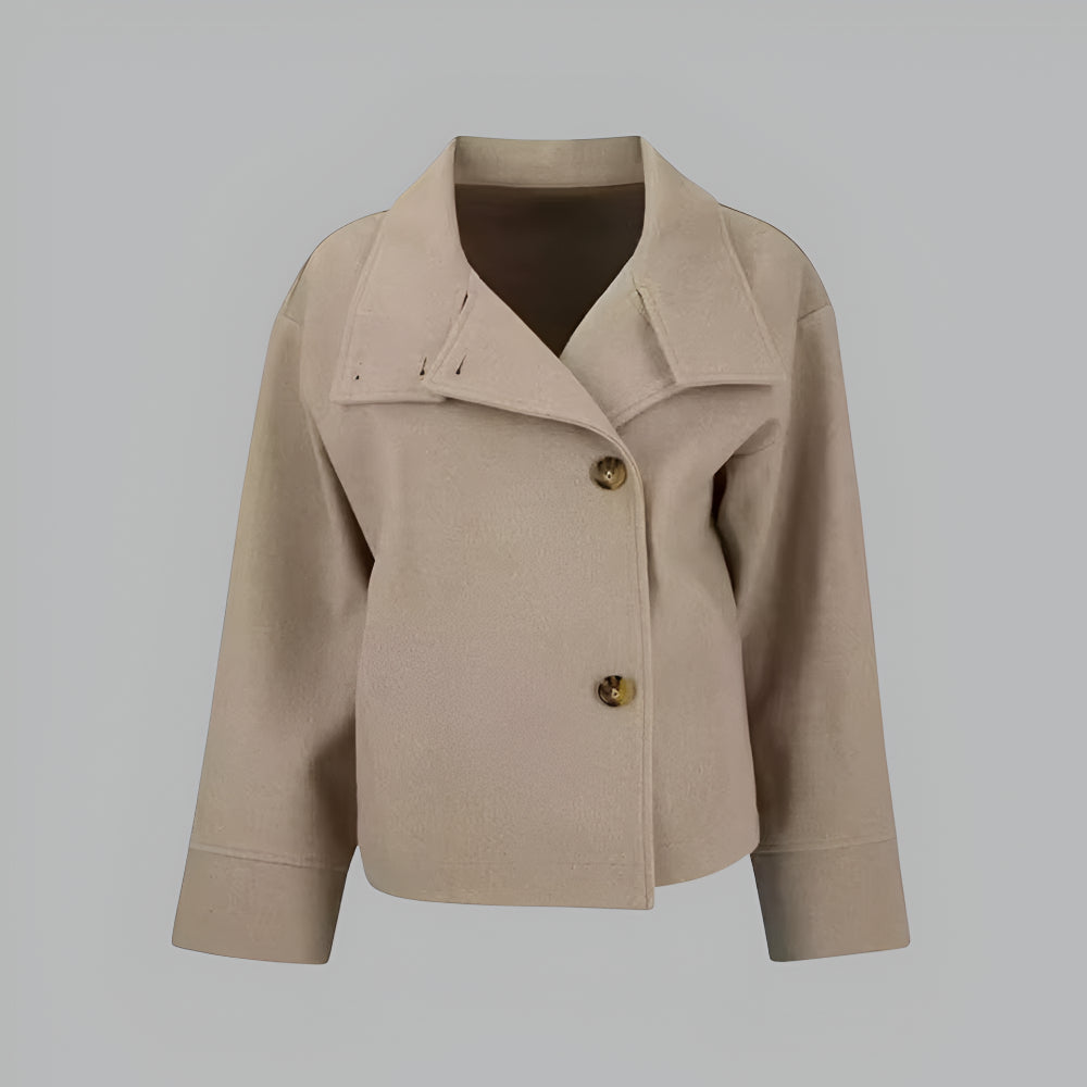 Dames Oversized Korte Blazer – Casual Winter Jasje