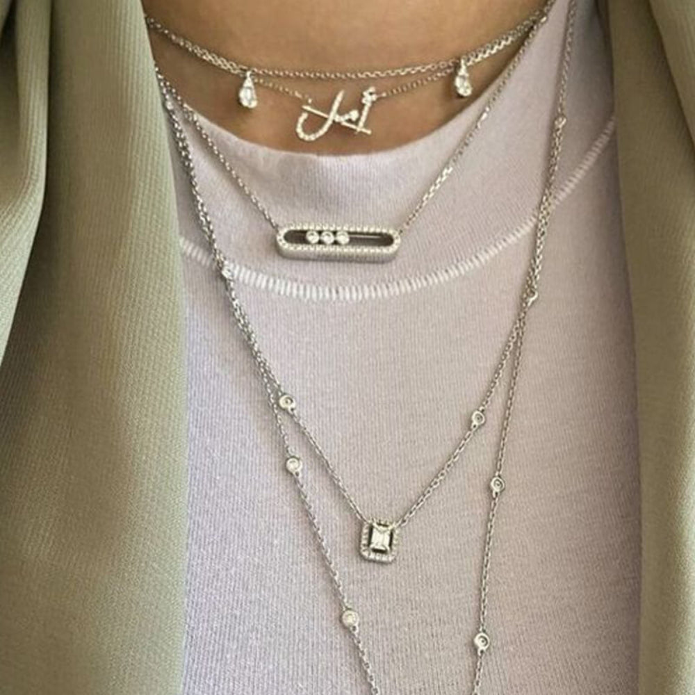 Dames Minimalistische Ketting - Elegant Zirkonia Hanger