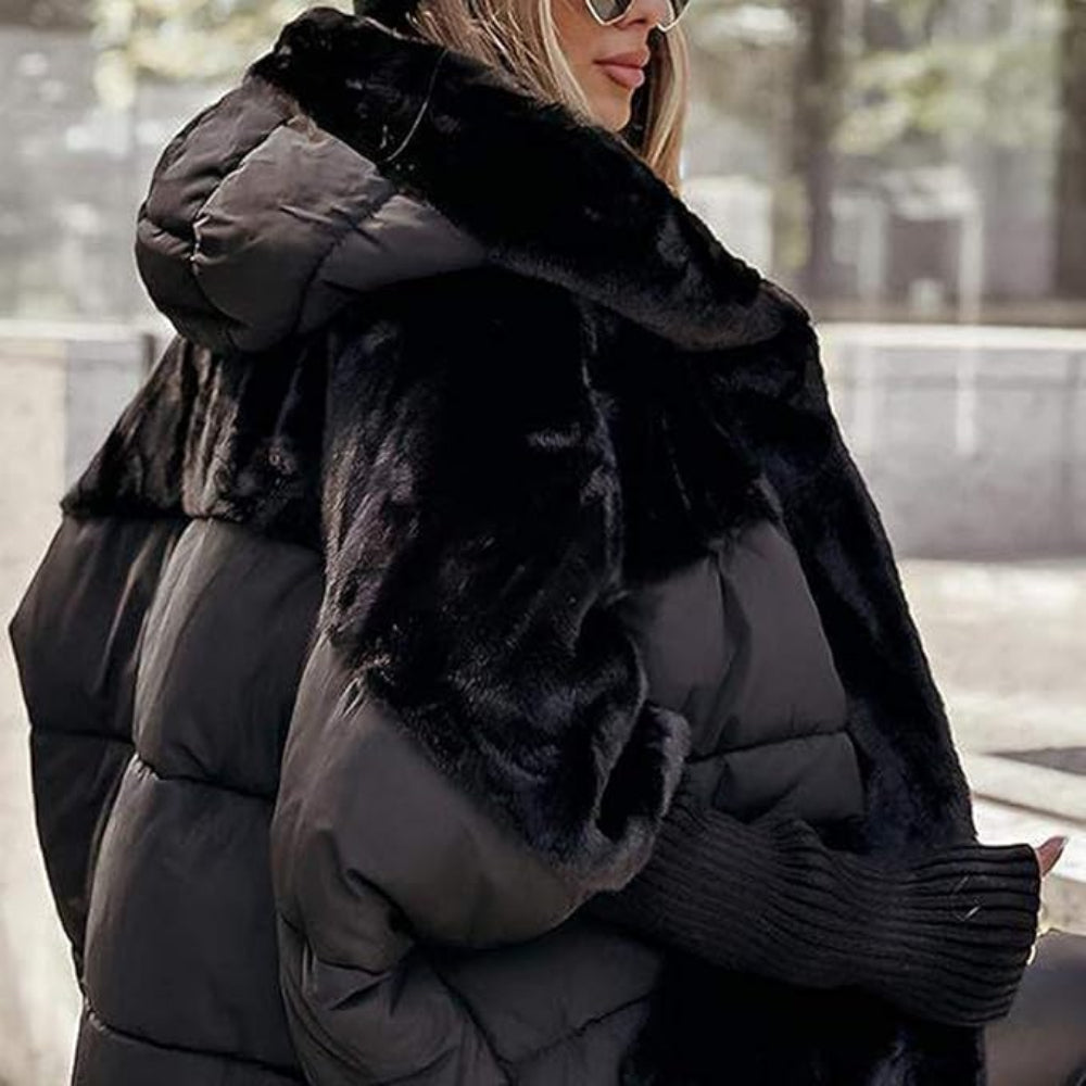 Dames Oversized Winter Puffer Jas - Gevoerd Capuchon