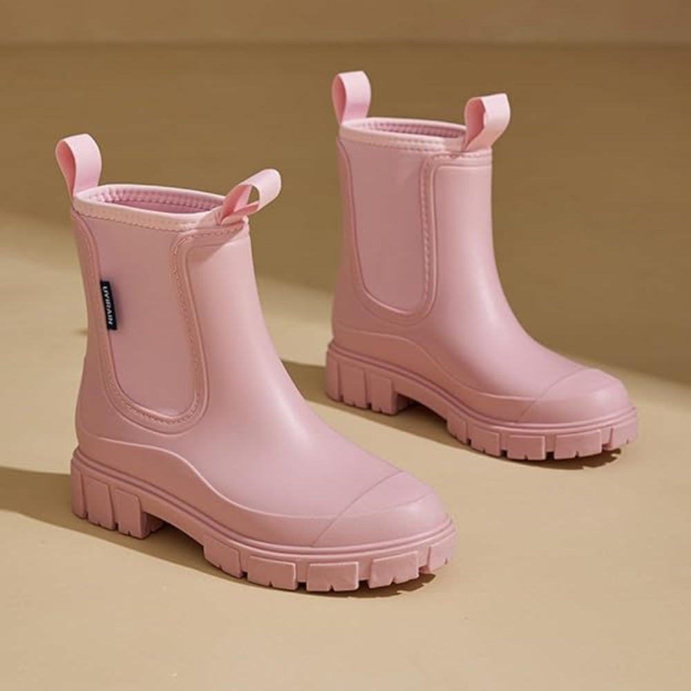 Dames Platform Chelsea Enkellaarzen - Chunky Elastiek