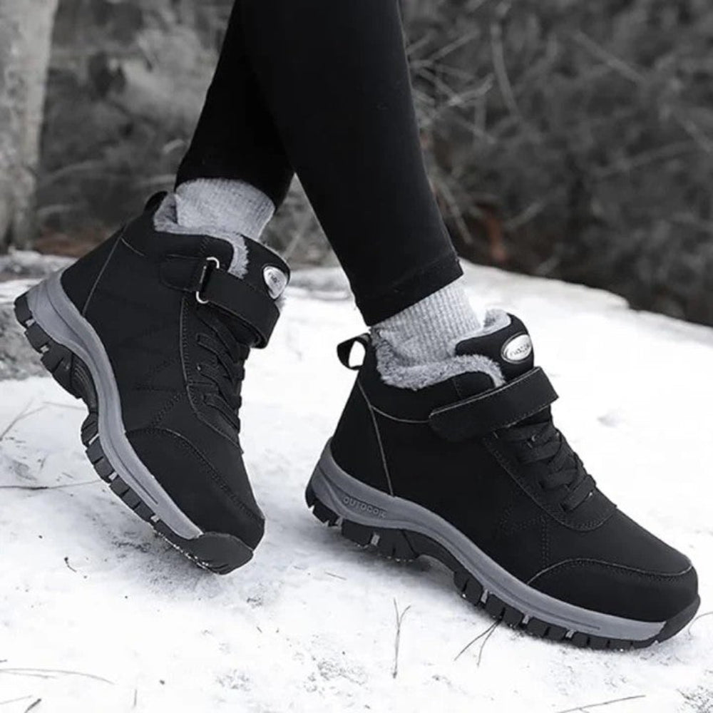 Dames Winter Gevoerde Sneeuwlaarzen - Waterdicht Klittenband