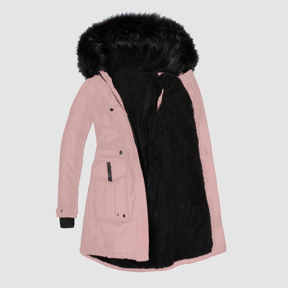 Dames Winter Parka Jas - Capuchon Bontkraag Lang