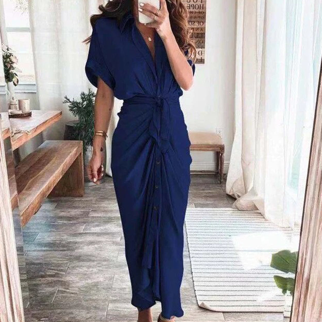 Dames Elegante geknoopte zomerjurk | Maxi