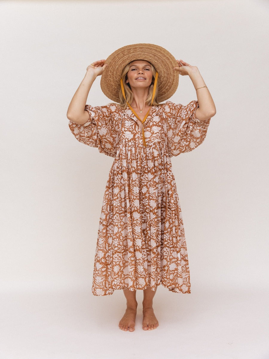 Dames Bohemien Bloemenprint Zomerjurk | Midi