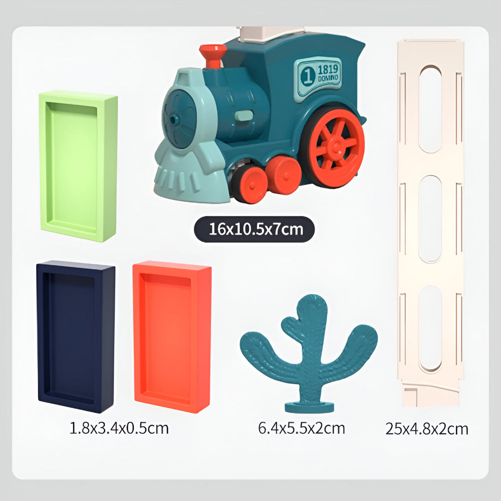 Domino Trein Speelgoed Set Kinderen Educatief 20 Stenen Kunststof