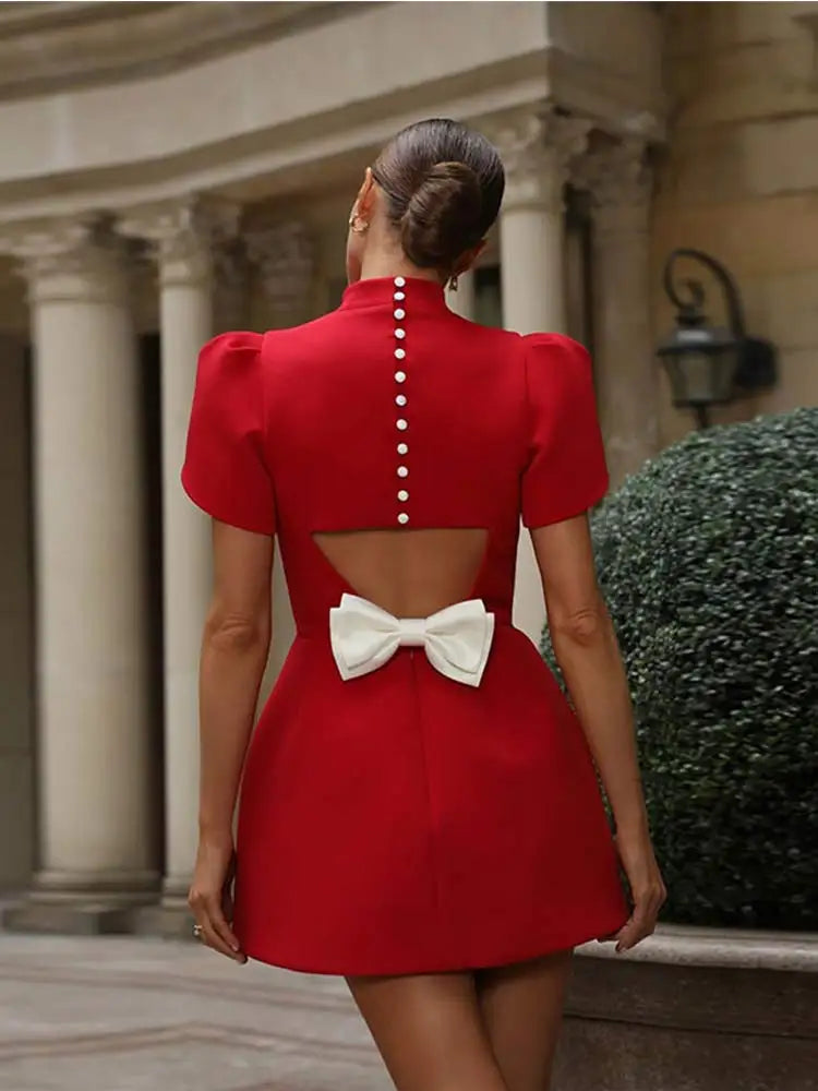 Dames Rode Elegante Cocktailjurk | Mini