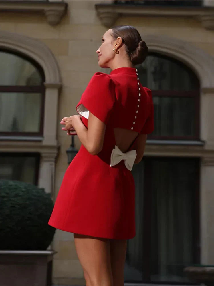 Dames Rode Elegante Cocktailjurk | Mini
