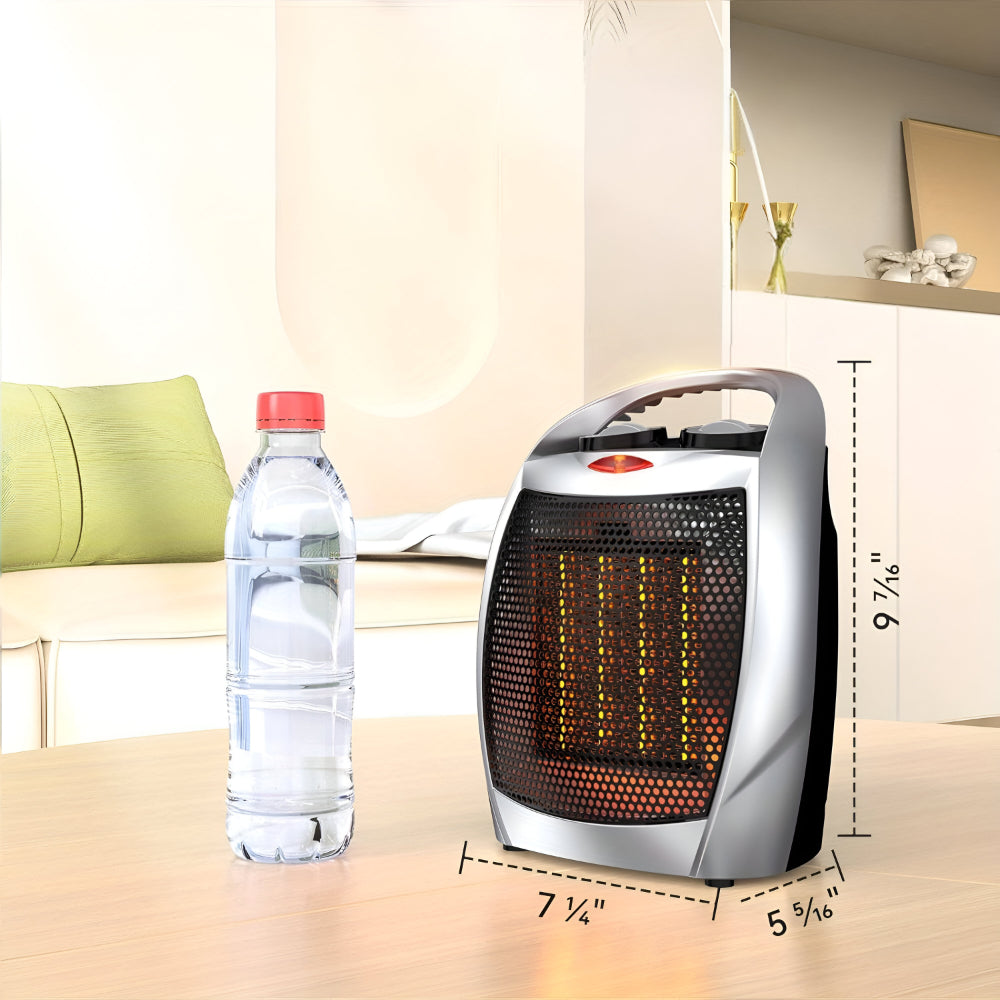 Elektrische Keramische Ruimteverwarmer 1500W met Thermostaat en Beveiliging