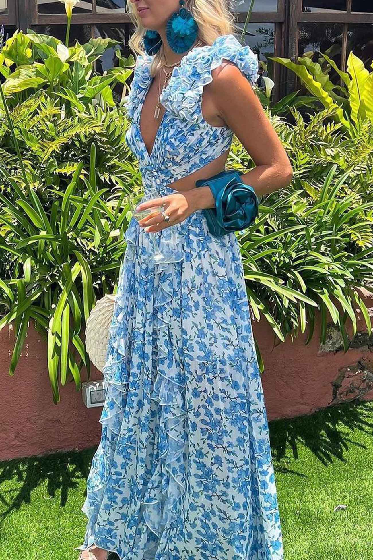 Dames Elegante Bloemen Zomerjurk | Maxi