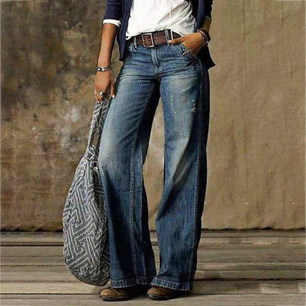 Dames Zomer Jeans | Lang, Wijduitlopend