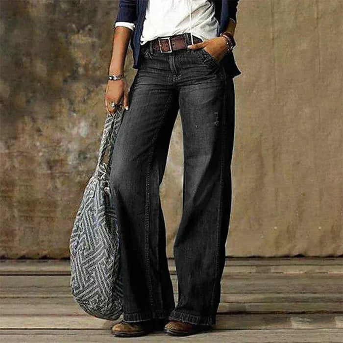 Dames Zomer Jeans | Lang, Wijduitlopend