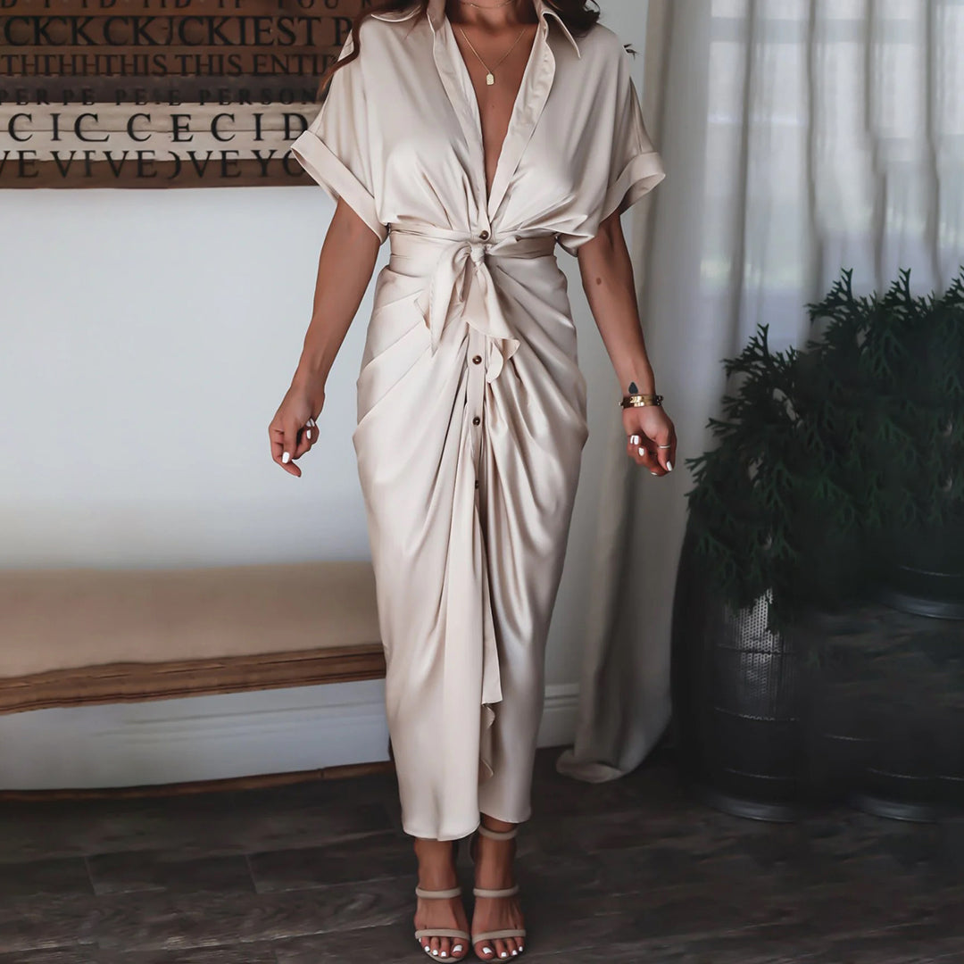 Dames Elegante geknoopte zomerjurk | Maxi