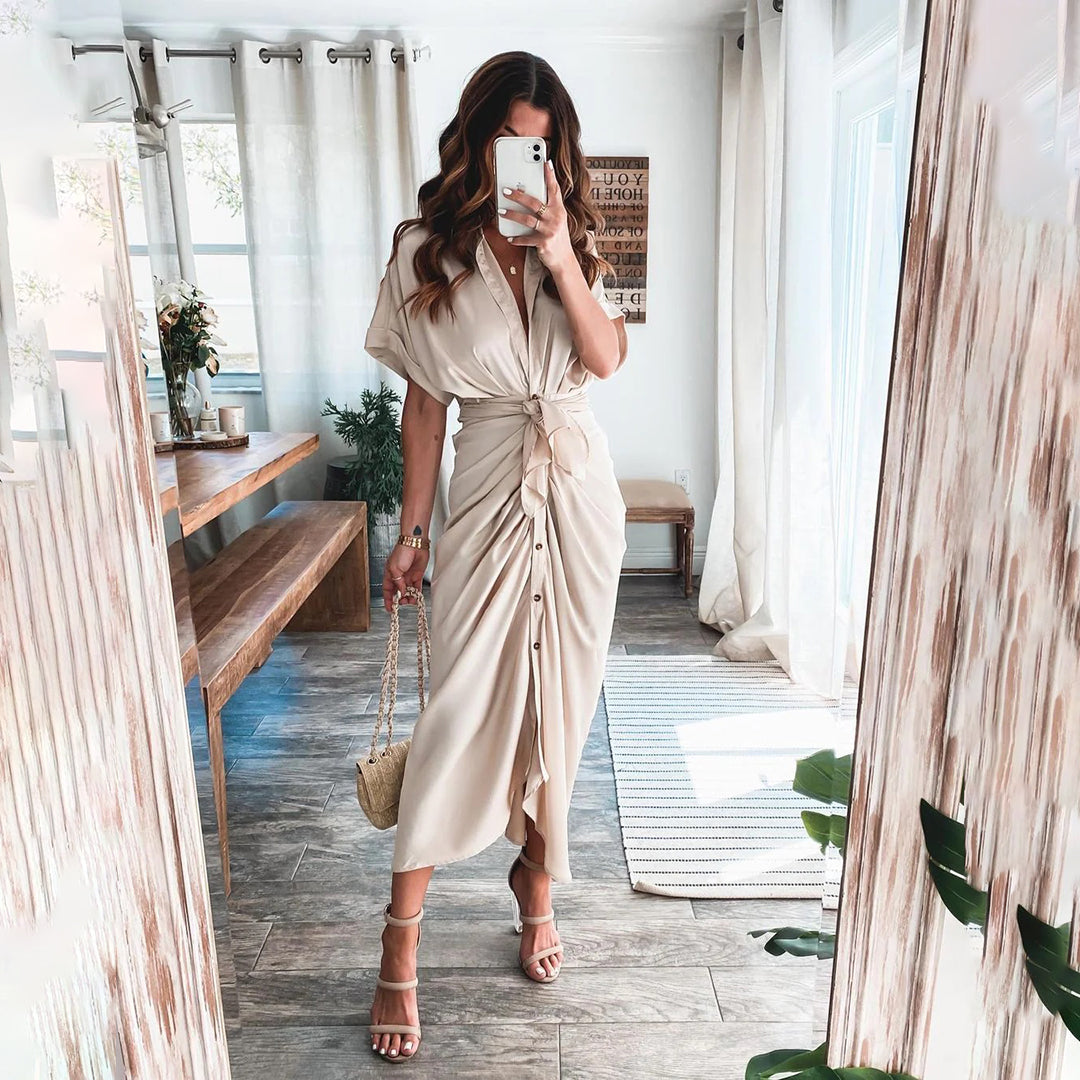 Dames Elegante geknoopte zomerjurk | Maxi