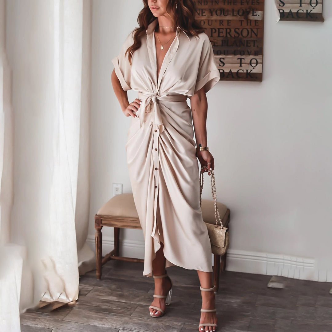 Dames Elegante geknoopte zomerjurk | Maxi