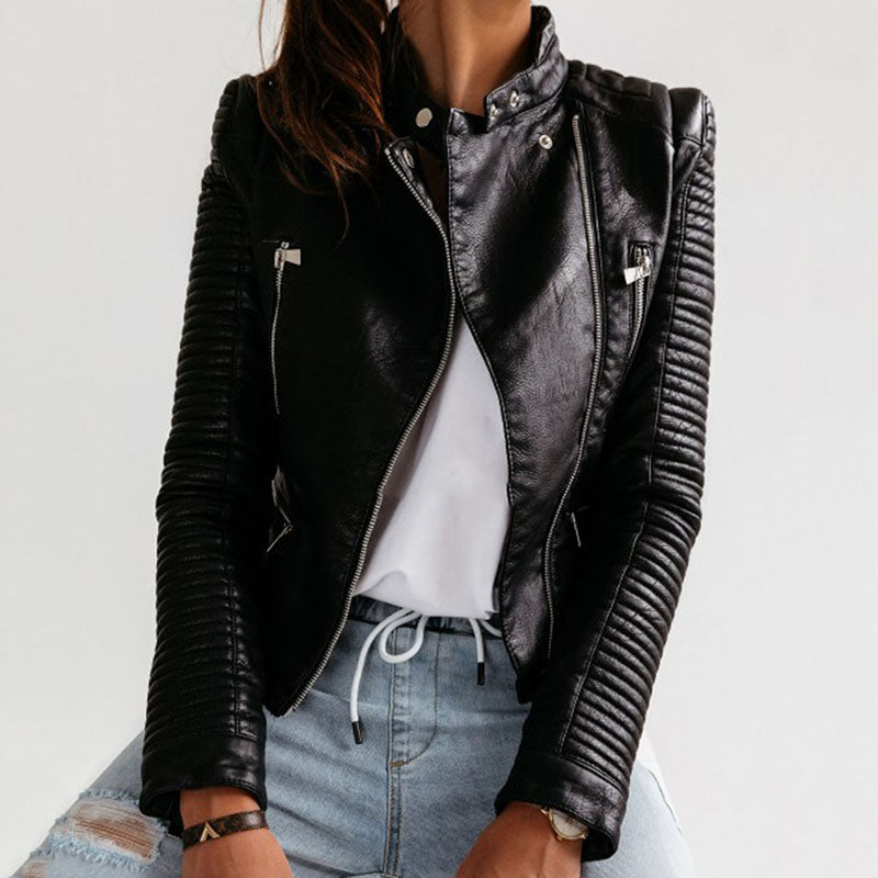 Dames Herfst Jas | Kort, Met Ritsdetails