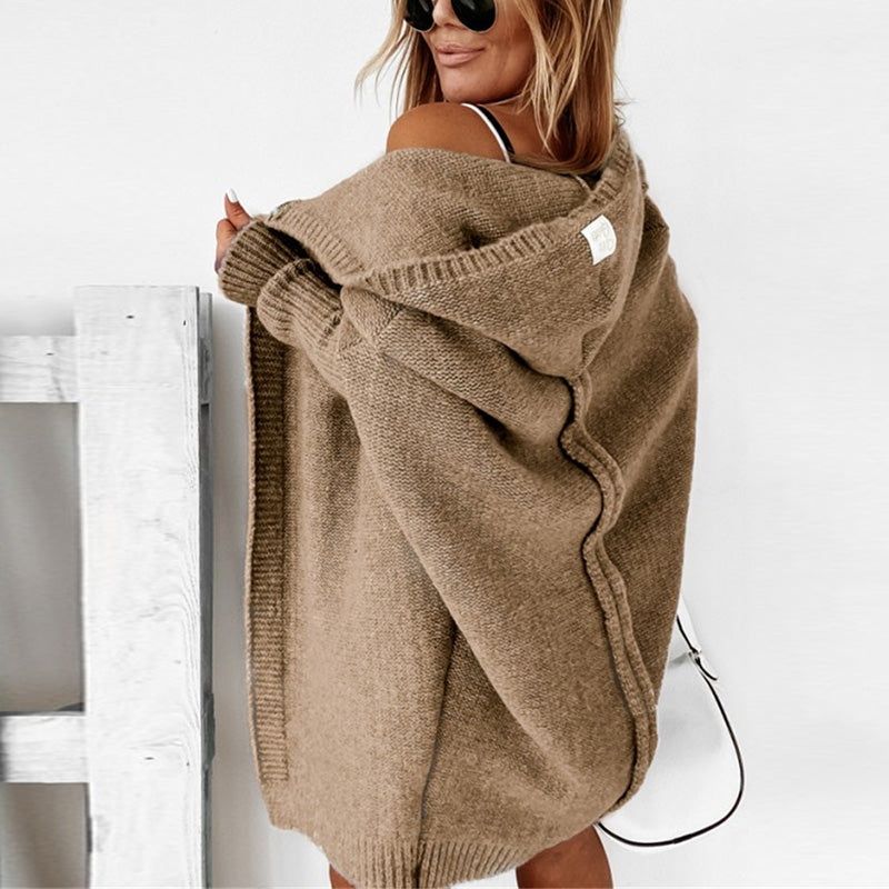 Dames Herfst Cardigan | Oversized, Met Capuchon