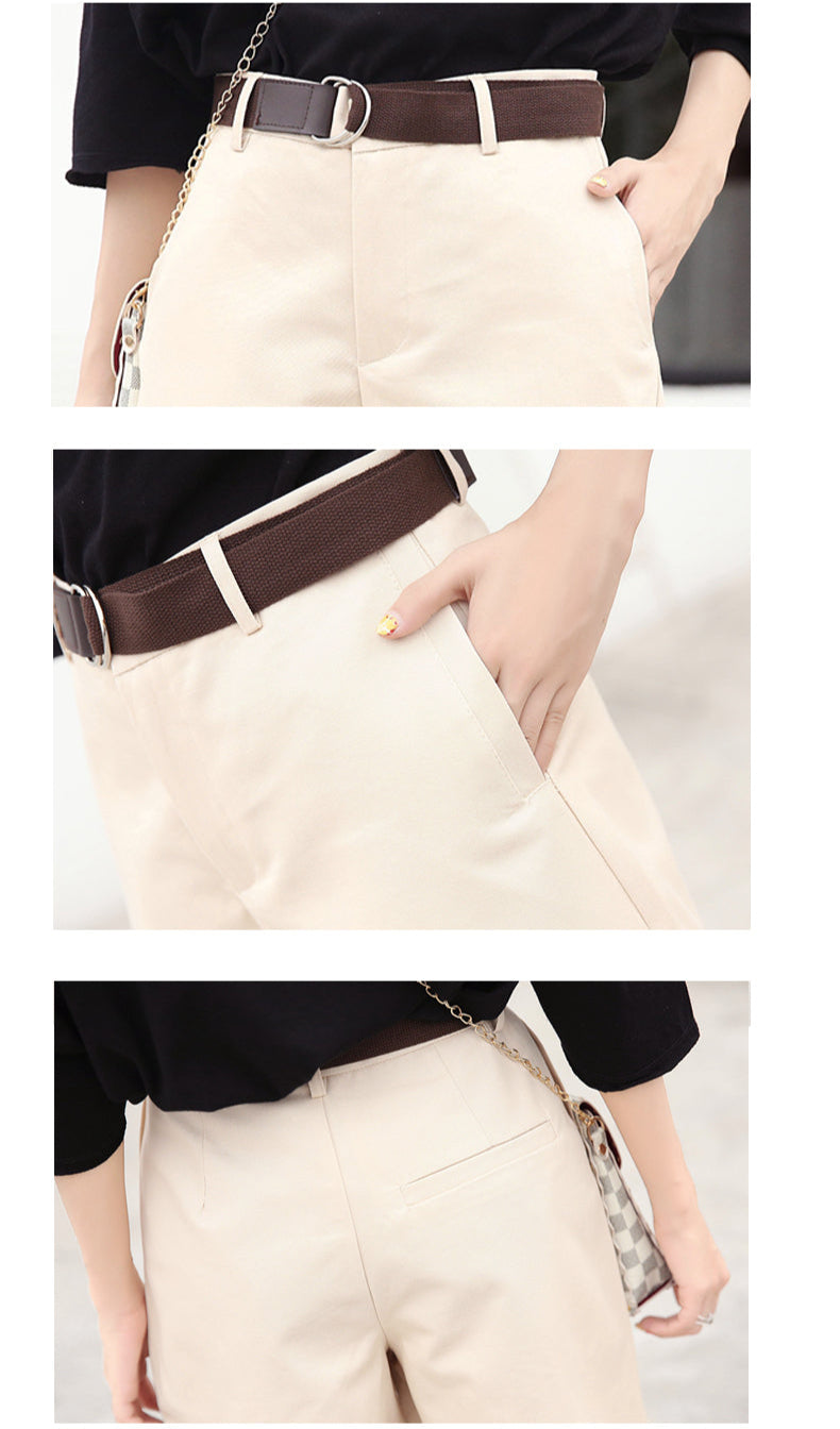 Dames Zomer Shorts | Hoog, Met Riem, Hoogwaardig materiaal