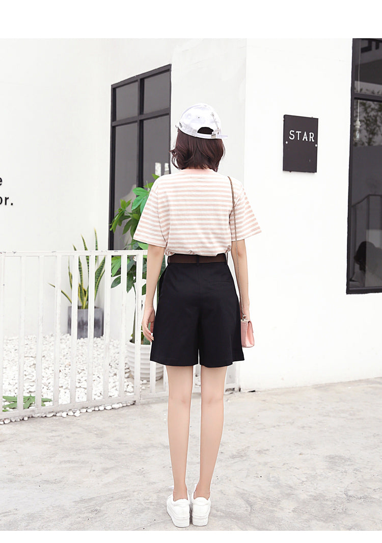 Dames Zomer Shorts | Hoog, Met Riem, Hoogwaardig materiaal