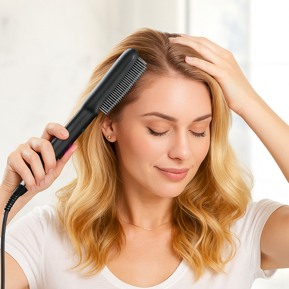 Hairstyling Borstel Ionisch Verwarmd Glad Haar