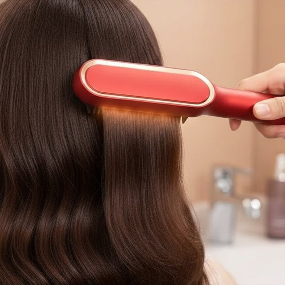 Hairstyling Borstel Ionisch Verwarmd Glad Haar