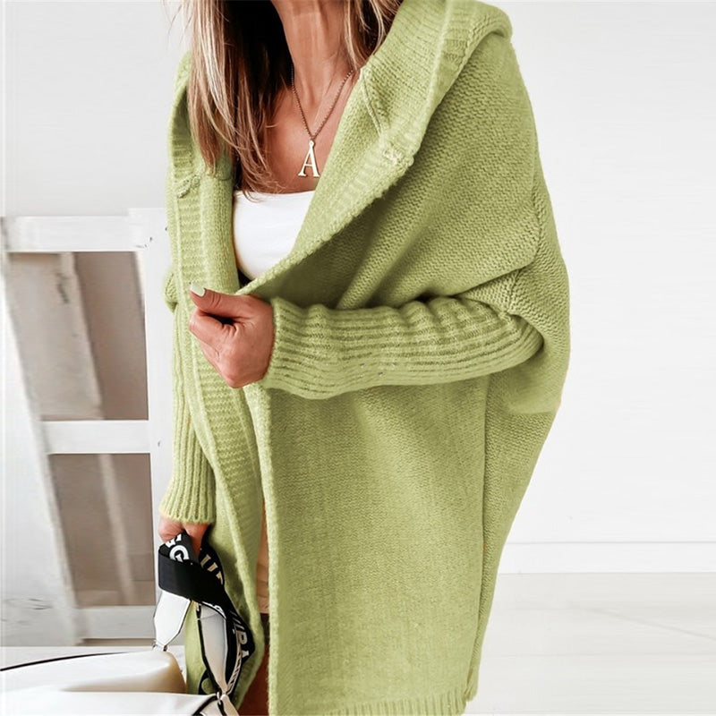 Dames Herfst Cardigan | Oversized, Met Capuchon