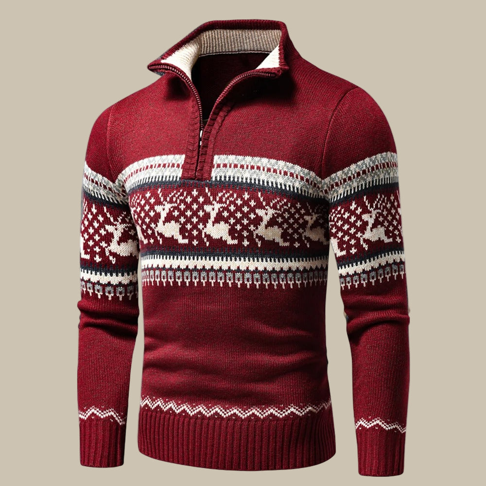 Heren Kerst Nordic Winter Trui - Gebreid Lange Mouwen