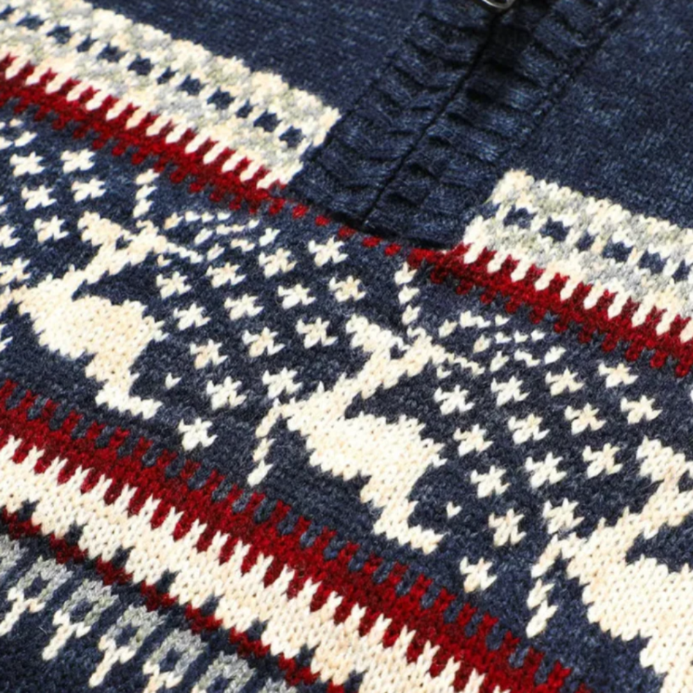 Heren Kerst Nordic Winter Trui - Gebreid Lange Mouwen