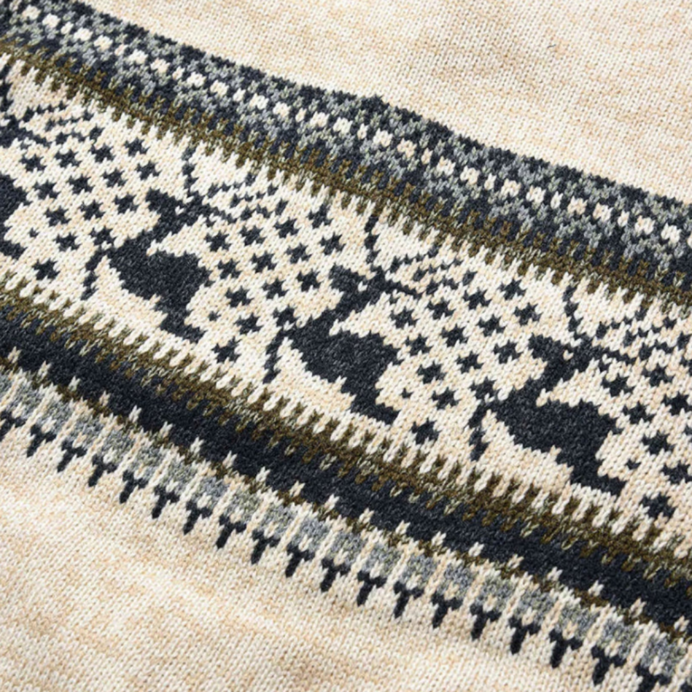 Heren Kerst Nordic Winter Trui - Gebreid Lange Mouwen