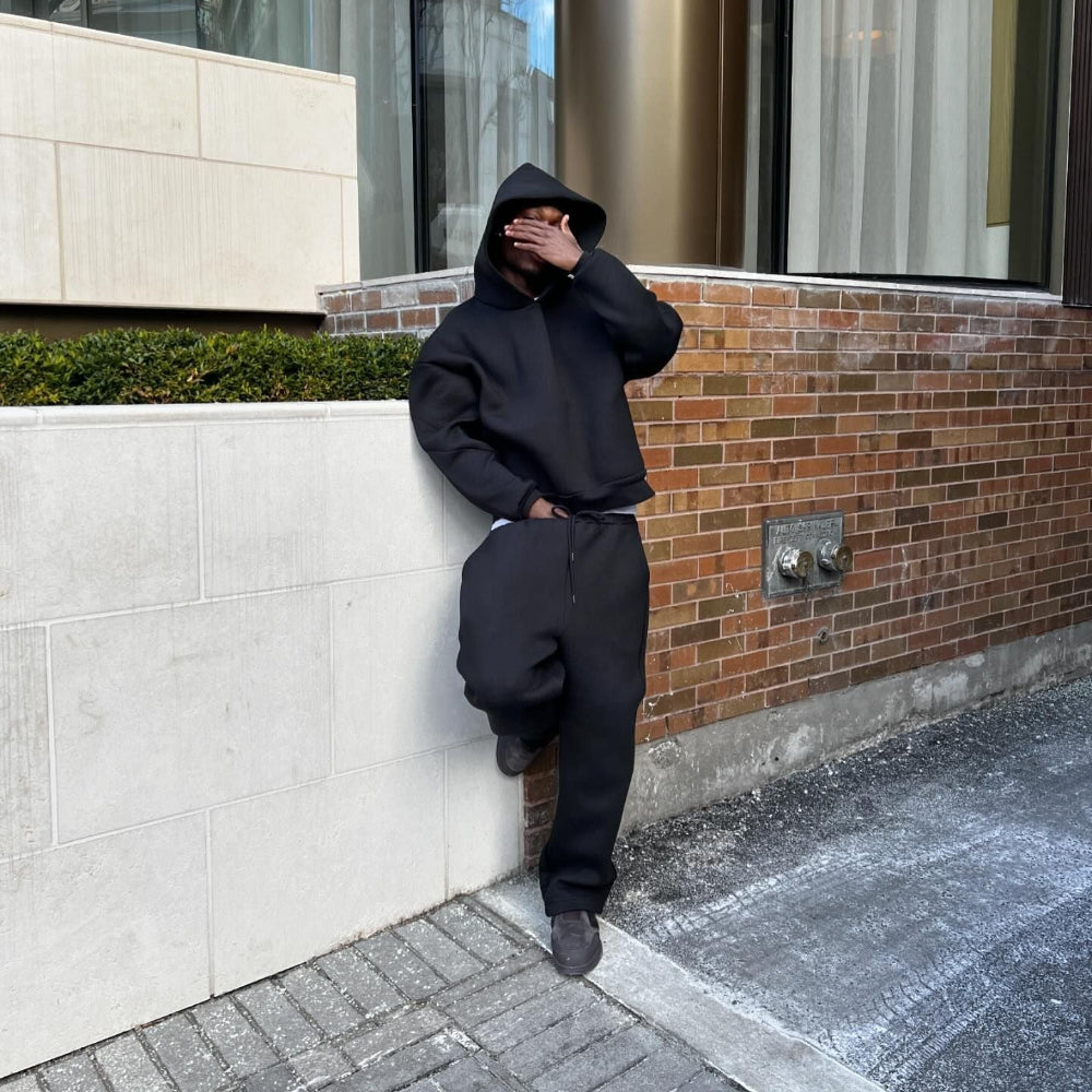 Heren Oversized Trainingspak Hoodie Set - Comfortabel Streetwear