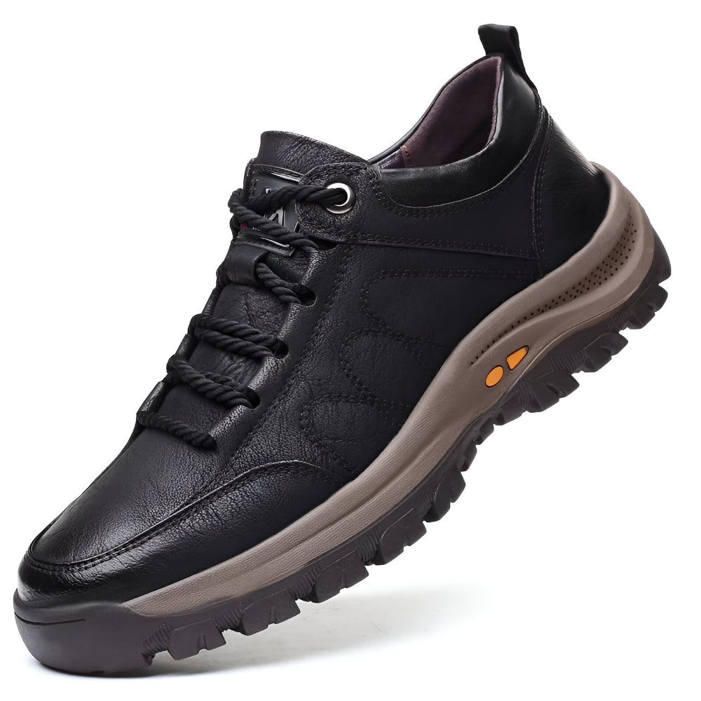 Heren Leren Casual Schoenen – Comfortabel Dikke Zool