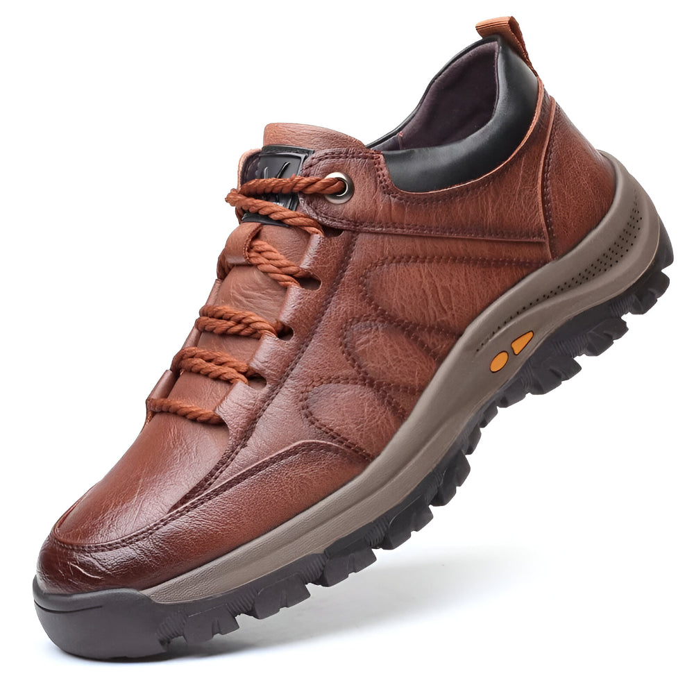 Heren Leren Casual Schoenen – Comfortabel Dikke Zool