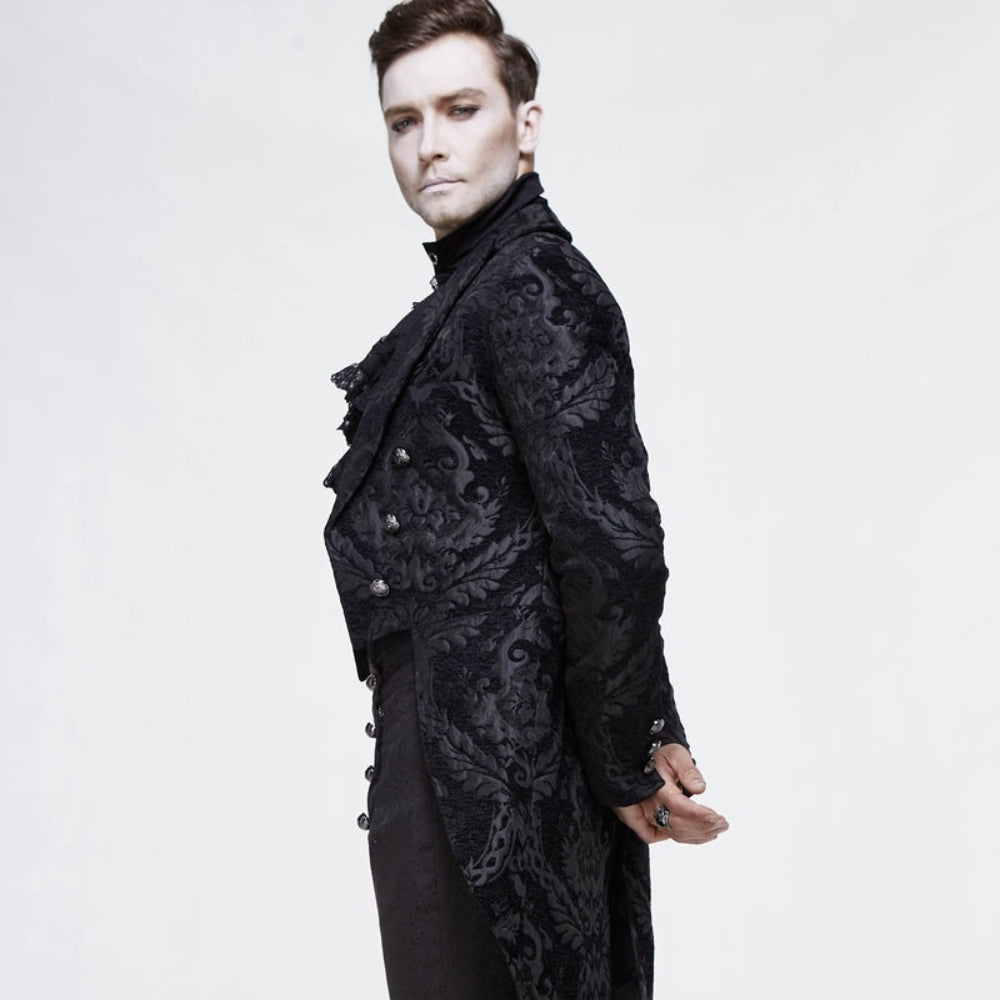 Heren Victoriaanse Formele Avondjas - Lange Mouwen Brokaat