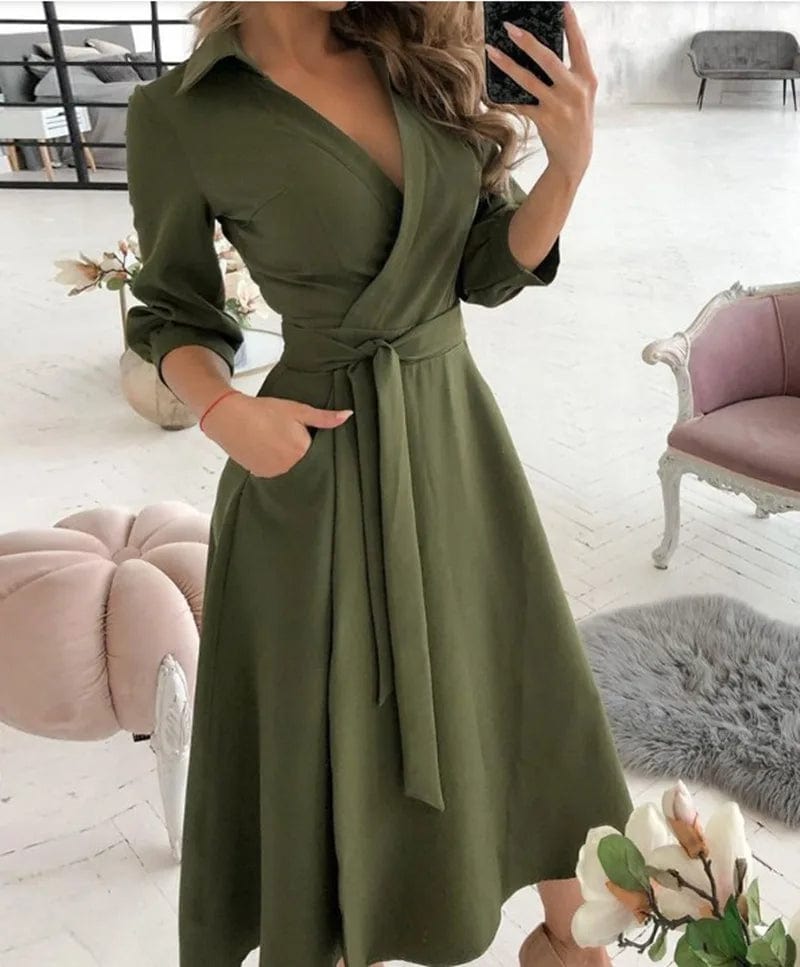 Julia | Abito da Sera Elegante a Pois per Donne | Midi