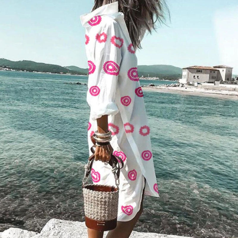 Dames Luchtige strandjurk met blouselook | Mini