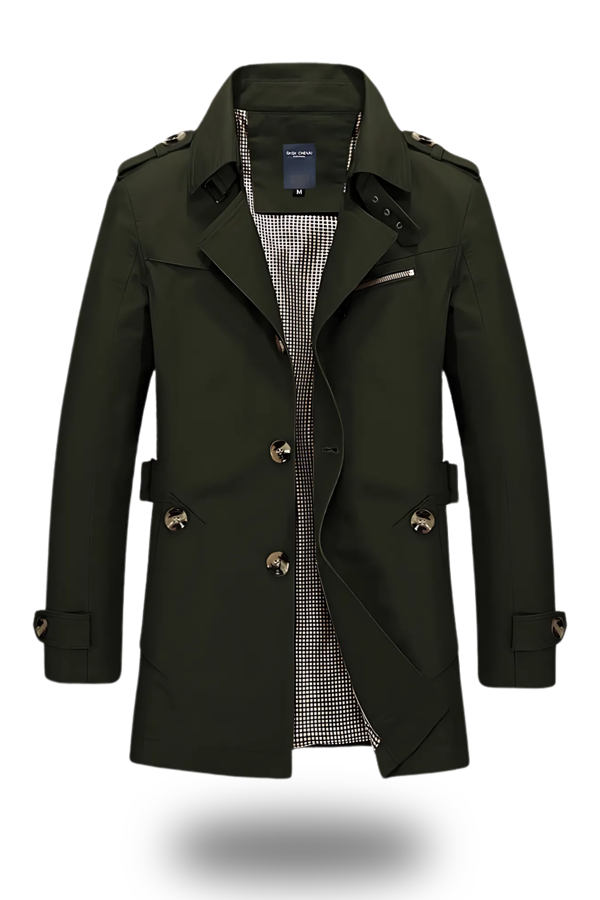 Heren Tussen Trenchcoat | Middellang, Met Reverskraag
