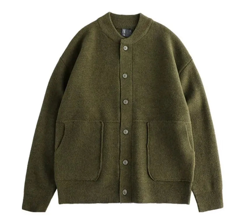 Heren Oversized Cardigan | Lang, Knopen