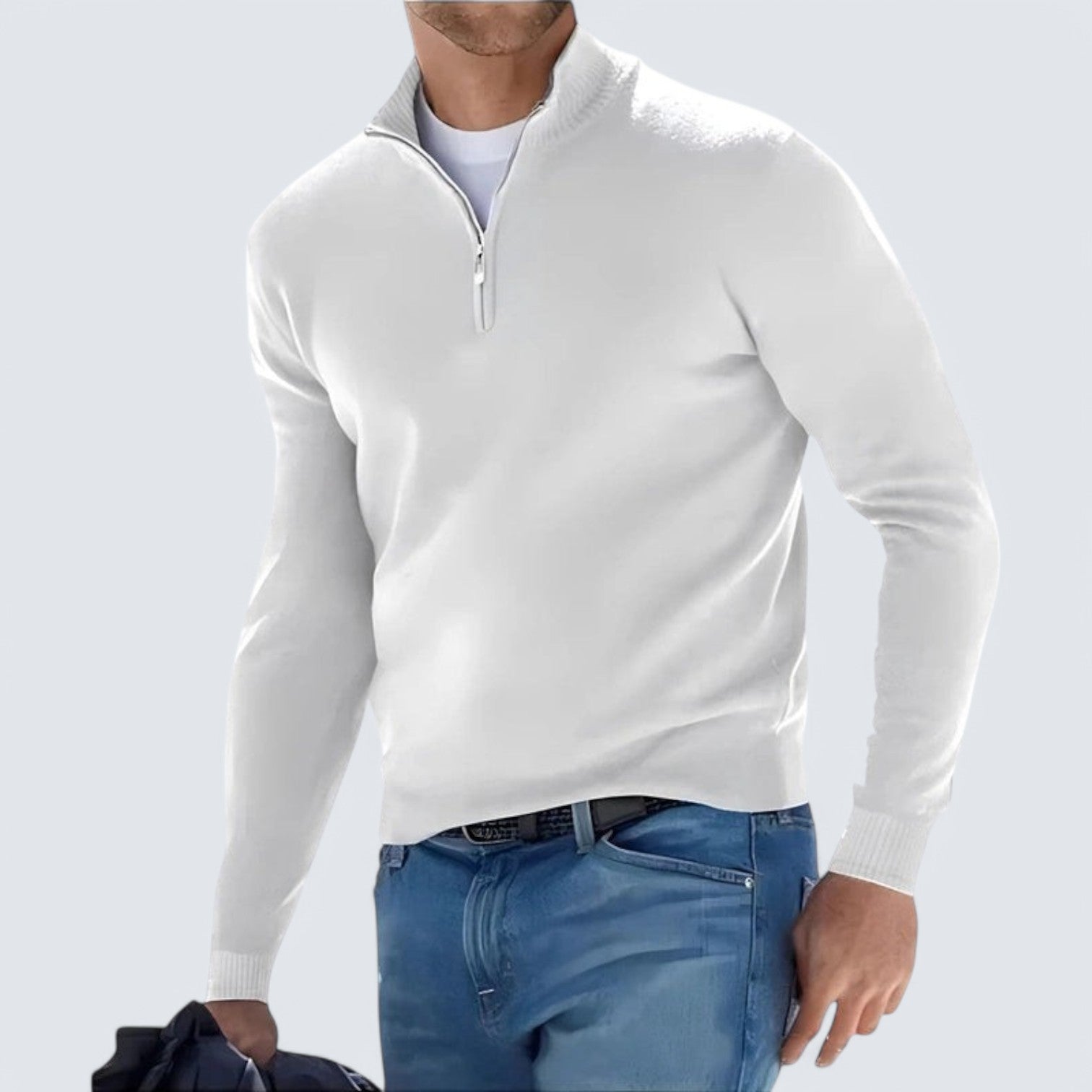 Heren Zipper Pullover | Korte Ritsstijl